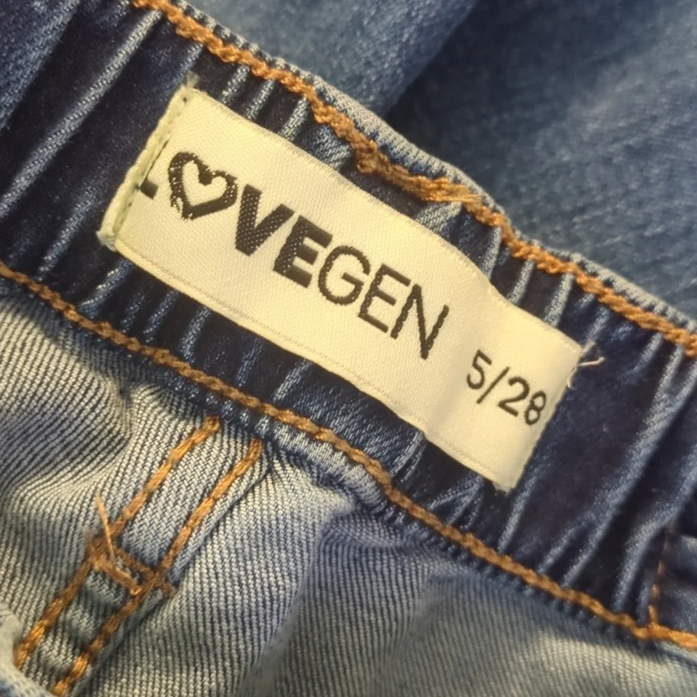 Love Blue Denim Pants Cargo Size 5/28 - Picture 6 of 7